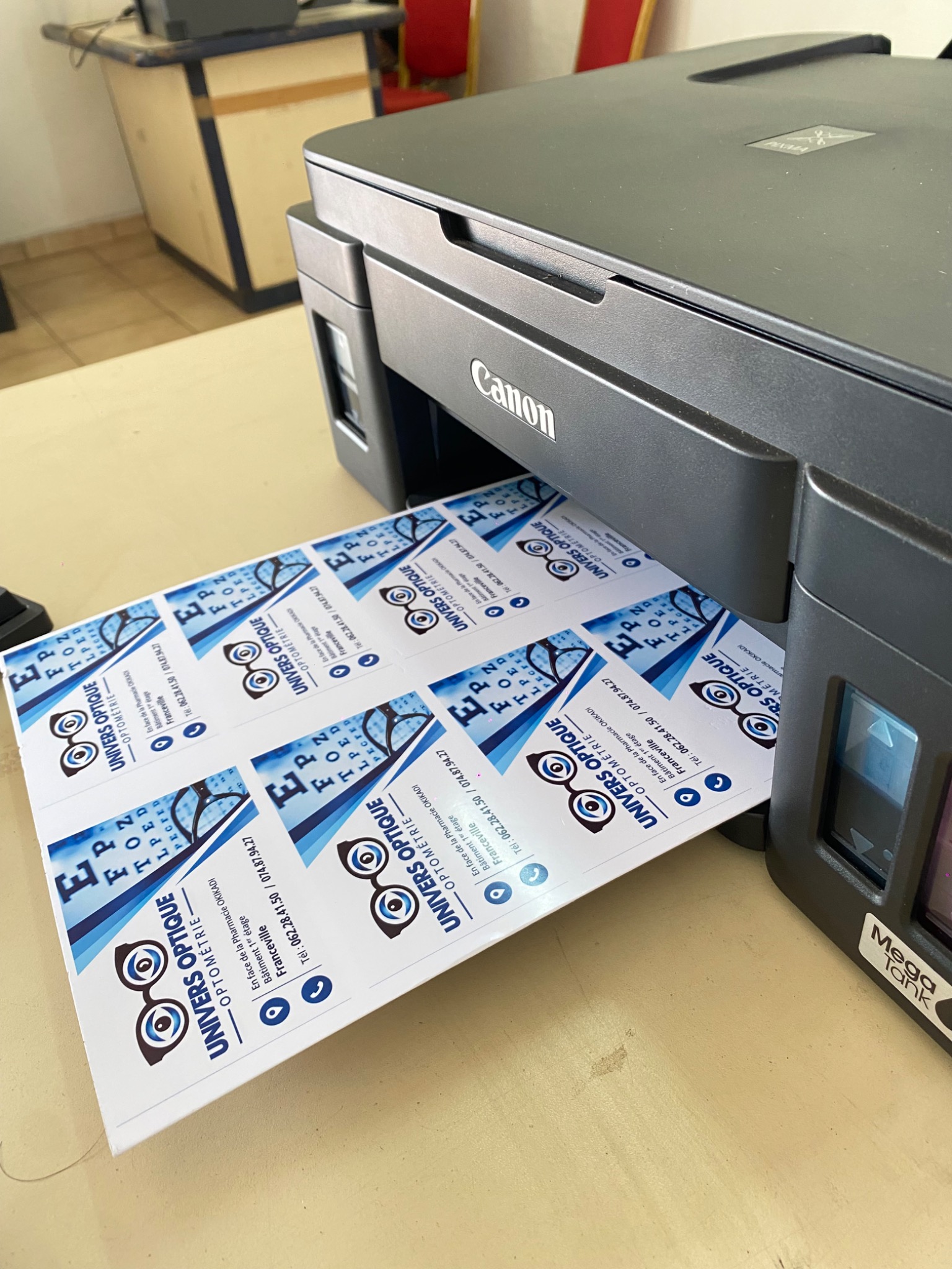Cartes de visite imprimées